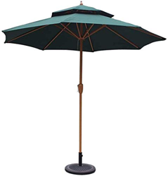 JRZTC Sombrillas de jardín al Aire Libre Sombrillas de 9 pies / 270 cm Sombrilla de Patio de jardín de Doble Parte Superior con manivela, Parasol Prot en oferta