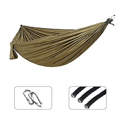 YSSDZYYMXD Una Sola Hamaca Doble Adulto Mochila Al Aire Libre Viaje Camping Survival Survival Cama para Dormir El Espesor Portátil con 2 Cuerdas 2 Mos
