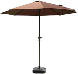 JRZTC Sombrillas de jardín al Aire Libre Sombrillas de 9 pies/2,7 m Sombrilla de Patio de jardín - Sombrilla de Mesa de Mercado al Aire Libre con mani precio