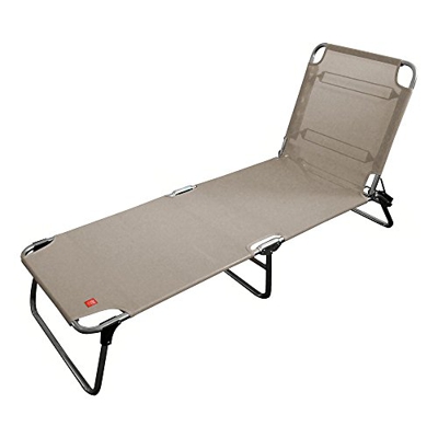 Fiam Amigo - Tumbona taupe/funda Textilene/patas de aluminio