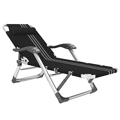 Skipping Sillón Lounge Sillón Reclinable De Gravedad Cero, Silla Portátil Plegable De Ocio En Casa, con Reposabrazos De Masaje Y Ajuste De Engranajes,