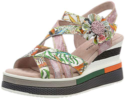 LAURA VITA Dacddyo 039, Sandalias con Punta Abierta Mujer, (Rose Rose), 36 EU precio
