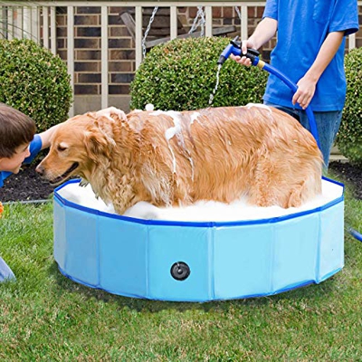 Piscina plegable para perros, piscina plegable para mascotas, baño para gatos, bañera portátil de PVC, para niños, spa, piscina, estanque de agua, bañ