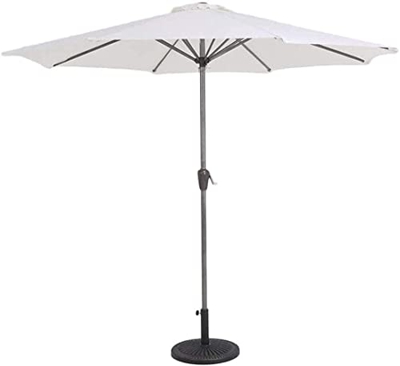 JRZTC Sombrillas de jardín al Aire Libre Sombrillas de 9 pies Mesa de sombrilla de Mercado al Aire Libre con manivela, Refugio Solar portátil para ter