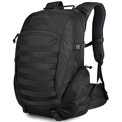 Mardingtop 25/35L Mochila Militar, Mochilas Hombre Deportivas Mochila Tactica Senderismo Moto Deporte Viaje Playa Montaña Negra for Unisex
