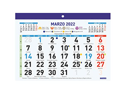 Finocam - Calendario Faldilla 2022 F92 - 210x150 mm Números Grandes Español características