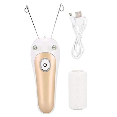 Threading Epilator Mini Hembra Depilación Máquina de Belleza EPILADOR Faciales eléctrica Cuerpo y Rosca de la Cara con Rosca de algodón Razor Golden