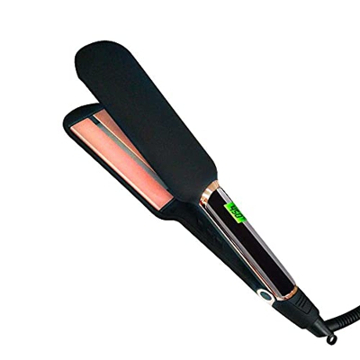 Profesional 2 pulgadas Amplio Infrarrojo Plancha de pelo con Digital Temperatura Controlar 250-450 grados, Rápido Instantáneo Calentar Plano Hierro po