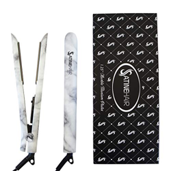 Plancha de pelo profesional 2 en 1 - Satine hair - Tecnología iónica, infrarroja, placa de titanio (mármol) Marble precio