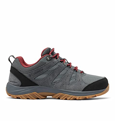 Columbia Redmond III Impermeable, Zapatillas para Caminar Mujer, Ti Grey Steel, Marsala Red, 39 EU