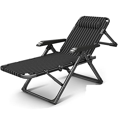 Skipping Sillón Lounge Sillón reclinable de Gravedad Cero, Silla Plegable de Oficina para el Almuerzo, con reposabrazos de Masaje y Posiciones de Camb