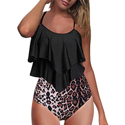 2021 Nuevo Mujer Bikini Trajes de Baño, Moda Mujer Dos Piezas Ropa de Playa Conjunto de Bikinis Impresión Sexy Push up Bikini Tankinis Mujer 2 Piezas  en oferta