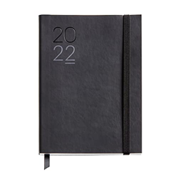 Miquelrius - Agenda anual 2022 Luxor, Semana Vista Horizontal, Tamaño Journal 122 x 168 mm, Cubierta flexible símil piel, Negro, Español características