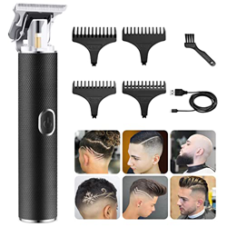 Cortadoras de pelo,kits profesionales de cortadoras de pelo para hombres, Cortadora de Pelo Inalámbrica Recargable,Cortapelos con Cuchilla en T para H en oferta