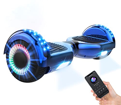 HOVERMAX Hoverboards para Niños,Hoverboards de 6.5 Pulgadas,Hoverboards Autoequilibrante con Altavoz Bluetooth, Luz LED de Color, Potente Motor Dual, 