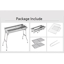 Barbecue Grill Herramienta de la Barbacoa de la Parrilla del carbón de leña de Acero Inoxidable al Aire Libre. Barbacoa Parque de la Rejilla de Cocina precio