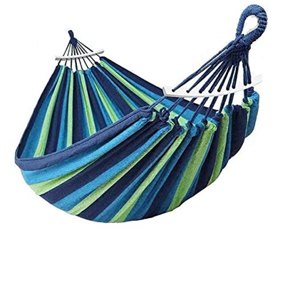ARTDER Hamaca de jardín duradera con dos barras de equilibrio antideslizantes, capacidad de carga de hasta 300 kg, portátil, cómoda hamaca con accesor