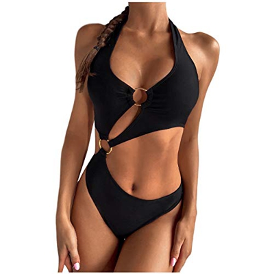 2021 Nuevo Mujer Conjuntos de Bikinis Sexy Hueca Color sólido Push Up Trajes de Baño de Tanga spa Mujer dos piezas Ropa de Playa Bikini Tankinis mujer