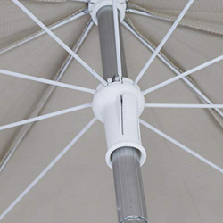 CHILLVERT KAN215 - Parasol de Jardín Hampton Aluminio Fijo, Ø240, Beige características