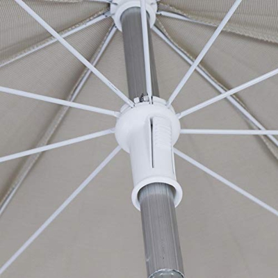 CHILLVERT KAN215 - Parasol de Jardín Hampton Aluminio Fijo, Ø240, Beige