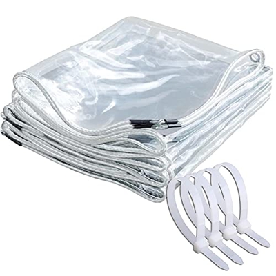 WWWANG Tarpaulin Impermeable Impermeable de Trabajo Pesado, TPU Hoja de Lona Transparente con Ojales jardín PERGOLA Cubierta Resistencia TRENACIONES R