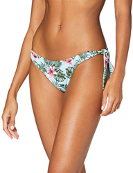 Marca Amazon - IRIS & LILLY Braga de Bikini con Anudado Lateral Mujer, Multicolor (verde claro tropical), L, Label: L precio