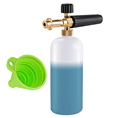 Snow Foam Lance Lanza de Espuma para Nieve, 1L Botella Cañón de Espuma con Boquilla Ajustable, Dispensador de Jabón Compatible con Karcher K Serie K2 