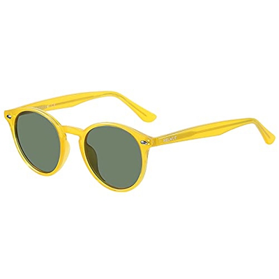 H HELMUT JUST Gafas De Sol para Mujer Hombre Redondas Vintage Polarizadas Unisex TR90 y Acetato