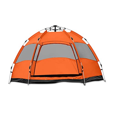 Ergocar Tienda de Campaña 210T PU Paño Impermeable Anti Viento & Protección UV Carpa Domo, 3-4 Personas Ultraligero Carpa Emergente para la Familia Se