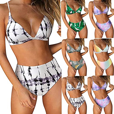 Mujer Bikini 2021 Nuevo Trajes de Baño Mujer Dos Piezas Moda Ropa de Playa Conjunto de Bikinis Verano Impresión Sexy Push up Bikini Tankinis Mujer Elá