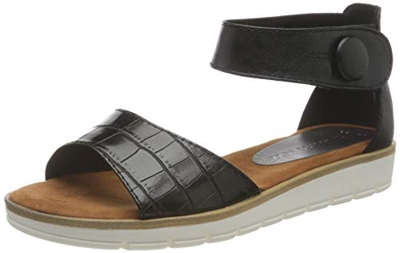 Marco Tozzi 2-2-28118-26 Sandale, Sandalia Mujer, Black Ant Comb, 41 EU