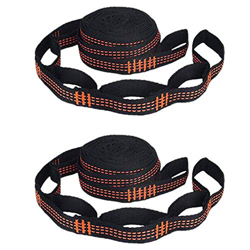 Sahkgye 2 Piezas Correas de Hamaca con 5 Anillos de Alta Carga de PoliéSter Reforzado para Hamaca Exterior para el Hogar, Color Naranja precio