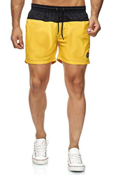 Kayhan Men Swimwear Doubleface, Black/Yellow XL en oferta