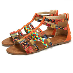 Camfosy Sandalias para Mujer, Summer Beach Sandalias Planas Abierta Boho para Mujer Chanclas Romanas de Mujer Cómodas con Correa en el Tobillo Chancla en oferta