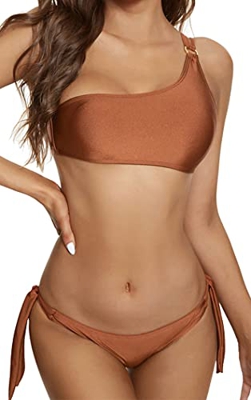 Voqeen Bikini Mujer Ropa con Estampado de Push-Up Traje de baño con Lazo Acolchado Conjunto de Bikini de Playa Acolchado Bañador Ropa Verano (B, M)