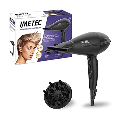 Imetec Salon Expert P11 2300 Secador, Motor Profesional, 2100 W, Rejilla de cerámica y turmalina, 8 combinaciones de aire y temperatura, Concentrador 