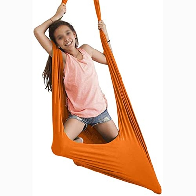 GHJKL 2022 New's Therapeutic Swing Abudding Hammock con La Silla De Mecedora Sensorial De Mosquetón Ideal para La Terapia del Autismo ADHD(Size:150x28