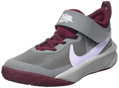 Nike Team Hustle D 10, Zapatos de Tenis, Smoke Grey Pure Violet Dark Beetroot, 35 EU