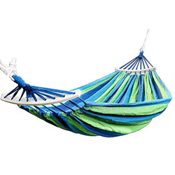 HYY-YY Hamacas Hamaca Doble 450 Lbs Recorrido Que acampa Portable Hamaca Colgante Columpio for la terraza Lazy Lienzo hamacas (Azul) características