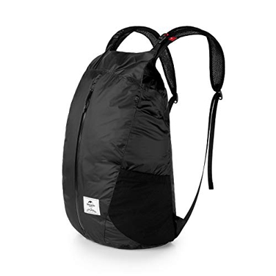 Naturehike 733493 Mochila Plegable de Nylon 30D, Negro, 25L/30 x 20 x 48 cm
