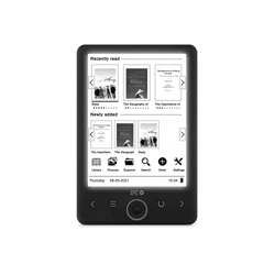 SPC Dickens Light 2 Libro electrónico con Pantalla retroiluminada y luz con 6 Niveles de Intensidad, Teclas Frontales, posición Vertical y Horizontal, precio