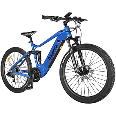 Accolmile Cola Bear 27,5" Bicicleta Eléctrica, Batería Integrada Litio 48V 13Ah 624Wh, Suspensión Completa Unisex para Adultos, Bicicleta de Montaña d