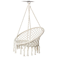 YANGYAN Silla giratoria con asiento colgante, eslinga resistente y anillo de hierro. Se puede colgar fácilmente el kit de hamaca de silla giratoria te en oferta