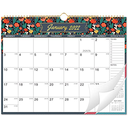 Calendario 2022 – 2023, 18 meses, calendario familiar con semana, julio 2021 – diciembre 2022, 37,6 x 29 cm, bolsillo trasero, encuadernado con alambr precio