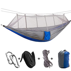 FDHGF Hamaca portátil para Acampar al Aire Libre para 1-2 Personas con mosquitera Tela de paracaídas de Alta Resistencia Cama Colgante Caza Columpio p en oferta
