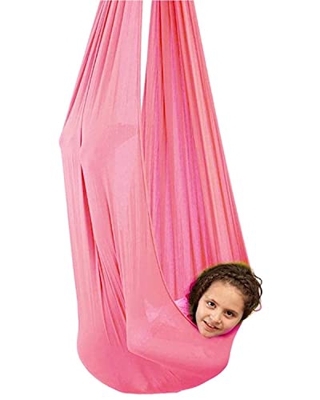 JUANYAO Columpio Terapia Interior Hamaca Suave para Adultos Y Niños Exteriores Elástico Abrazar Hamaca Swing para Yoga TDAH, Autismo, Aspergers E Inte