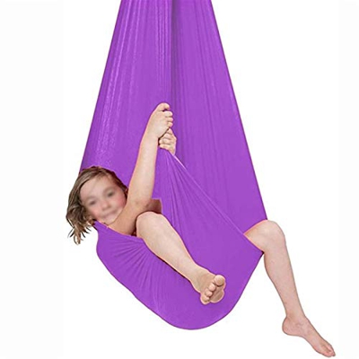 YAWEDA Columpio sensorial + kit de colgante de terapia de interior (hardware incluido) Snuggle Swing | Hamaca para niños con autismo, TDAH, Aspergers 