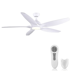 Newday Ventilador de techo de 153 cm con luces y control remoto, ventiladores de techo grandes y modernos con 5 aspas reversibles, motor de CC características