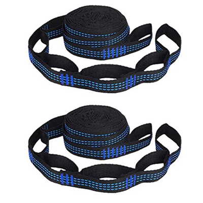 HUBLEVEL 2 Piezas Correas de Hamaca con 5 Anillos de Alta Carga de PoliéSter Reforzado para Hamaca Exterior para el Hogar, Color Azul