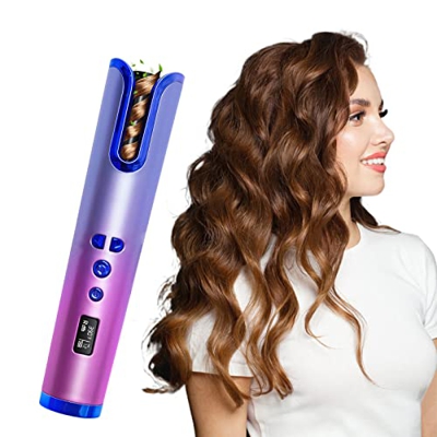 ZXYLYL Cilorredor de Cabello, Hierro Curling Automático con 6 Ajuste de Temperatura LCD Ajustable y ajustes de Temporizador, Cilorredor de Cabello aut